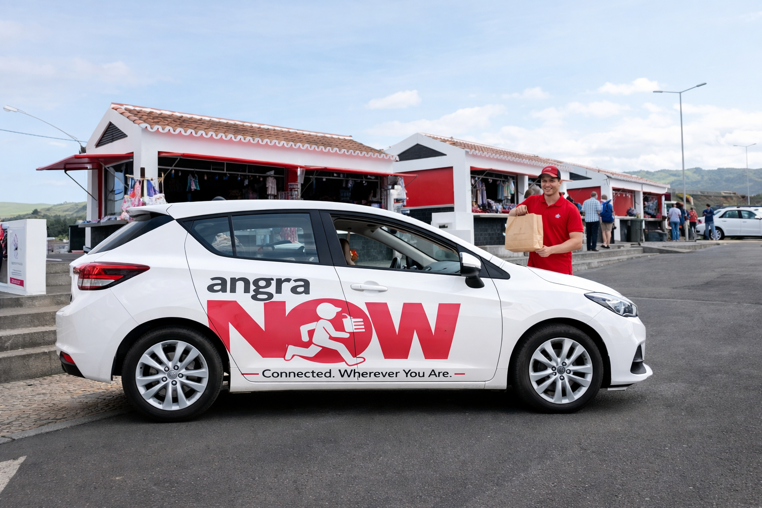 AngraNOW delivery vehicle at a zone handoff